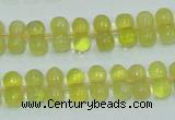 COP354 15.5 inches 6*12mm bone shape yellow opal gemstone beads