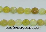 COP358 15.5 inches 8mm coin yellow opal gemstone beads wholesale