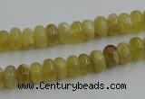 COP371 15.5 inches 5*8mm rondelle yellow opal gemstone beads