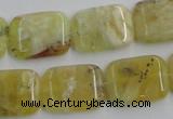 COP374 15.5 inches 15*20mm rectangle yellow opal gemstone beads