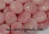 COP415 15.5 inches 15mm flat round Chinese pink opal gemstone beads