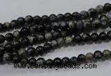 COP451 15.5 inches 4mm round natural grey opal gemstone beads