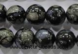 COP456 15.5 inches 14mm round natural grey opal gemstone beads