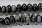 COP471 15.5 inches 8*12mm rondelle natural grey opal gemstone beads