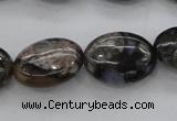 COP496 15.5 inches 10*14mm oval natural grey opal gemstone beads