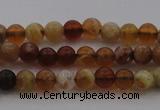 COP508 15.5 inches 4mm round natural red opal gemstone beads
