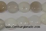 COP905 15.5 inches 14mm flat round natural white opal gemstone beads