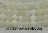 COP930 15.5 inches 4mm faceted round white opal gemstone beads