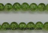 COQ203 15.5 inches 6mm - 7mm round natural olive quartz beads