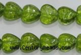 COQ31 15.5 inches 16*16mm heart dyed olive quartz beads wholesale