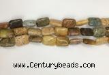 COS251 15.5 inches 10*14mm rectangle ocean stone beads wholesale