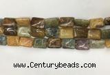 COS252 15.5 inches 12*16mm rectangle ocean stone beads wholesale