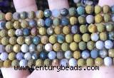 COS310 15.5 inches 6mm faceted round ocean jasper beads