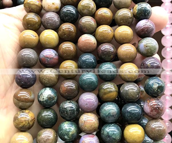 COS333 15 inches 10mm round ocean jasper beads wholesale