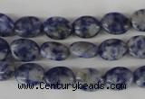 COV10 15.5 inches 8*10mm oval blue spot gemstone beads wholesale