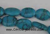 COV140 15.5 inches 12*17mm oval synthetic turquoise beads wholesale