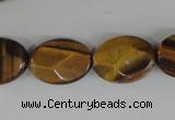 COV180 15.5 inches 13*18mm faceted oval yellow tiger eye beads wholesale