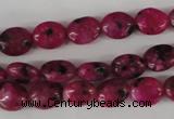 COV30 15.5 inches 8*10mm oval sesame red jasper beads wholesale
