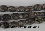 COV31 15.5 inches 8*10mm oval leopard skin jasper beads wholesale