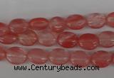 COV44 15.5 inches 8*10mm oval cherry quartz beads wholesale