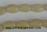 COV68 15.5 inches 10*14mm oval yellow jade beads wholesale