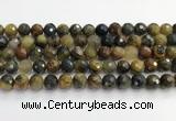 CPB1077 15.5 inches 8mm faceted round natural pietersite beads