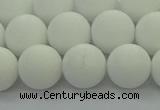 CPB414 15.5 inches 12mm round matte white porcelain beads