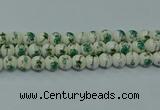 CPB582 15.5 inches 8mm round Painted porcelain beads