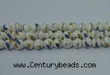 CPB593 15.5 inches 10mm round Painted porcelain beads