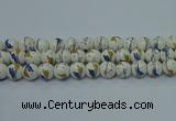 CPB595 15.5 inches 14mm round Painted porcelain beads