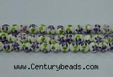 CPB621 15.5 inches 6mm round Painted porcelain beads