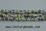 CPB622 15.5 inches 8mm round Painted porcelain beads