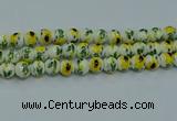 CPB732 15.5 inches 8mm round Painted porcelain beads