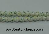 CPB781 15.5 inches 6mm round Painted porcelain beads