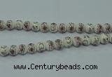 CPB791 15.5 inches 6mm round Painted porcelain beads