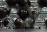 CPC03 15.5 inches 8mm round green phantom quartz beads wholesale