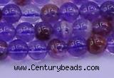 CPC601 15.5 inches 6mm round purple phantom quartz beads