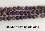 CPC662 15.5 inches 10mm round purple phantom quartz beads