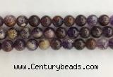 CPC663 15.5 inches 12mm round purple phantom quartz beads