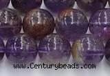 CPC666 15.5 inches 8mm round purple phantom quartz beads wholesale