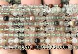 CPC720 15 inches 4mm round natural green phantom quartz beads