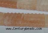 CPI155 15.5 inches 18*25mm carved rectangle pink aventurine jade beads