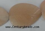 CPI159 15.5 inches 30*40mm carved leaf pink aventurine jade beads