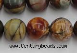 CPJ106 15.5 inches 16mm round picasso jasper gemstone beads wholesale