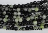 CPJ201 15.5 inches 4mm round green picasso jasper beads