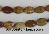 CPJ355 15.5 inches 8*12mm oval picasso jasper gemstone beads