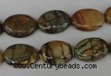 CPJ357 15.5 inches 13*18mm oval picasso jasper gemstone beads