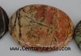 CPJ359 15.5 inches 40*50mm oval picasso jasper gemstone beads