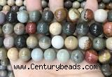 CPJ485 15.5 inches 14mm round polychrome jasper beads wholesale