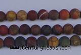 CPJ500 15.5 inches 4mm round matte picasso jasper beads wholeasle